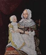 unknow artist Portrat der Mrs. Elisabeth Freake und ihrer Tochter Mary France oil painting artist